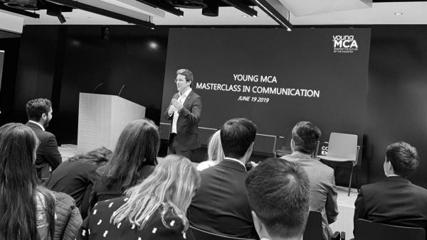 Simon delivering masterclass at Young MCA